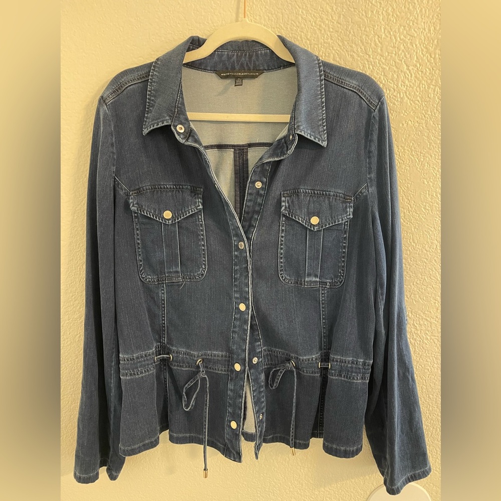 Soft denim utility jacket